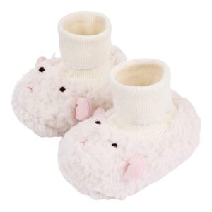 Toddler Baby Fleece Lamb Sheep Prewalker Booties Unisex Neutral Color Shoes Gift